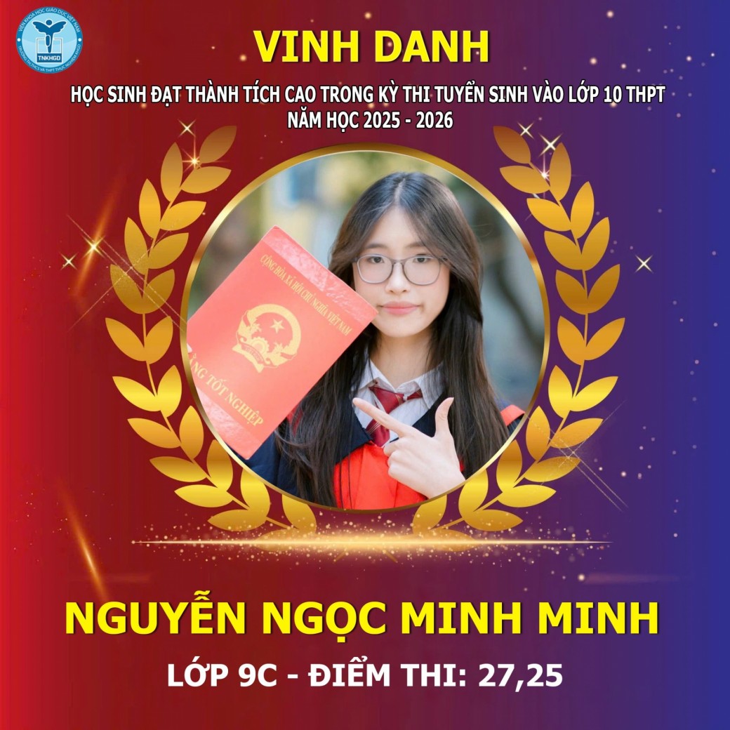 Em Nguyễn Ngọc Minh Minh - Lớp 9C